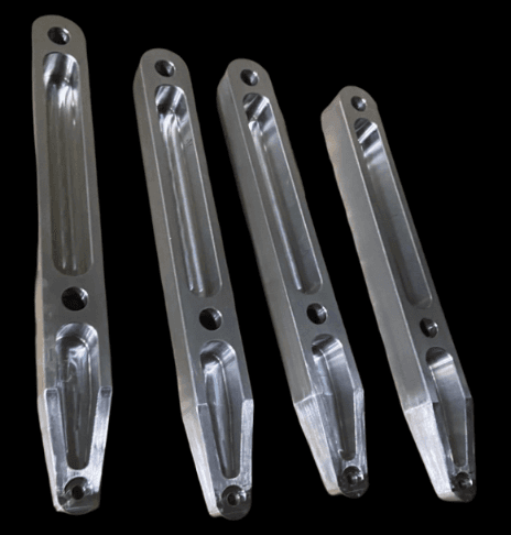 Parts made on our 4-axis Mazak horizontal mill